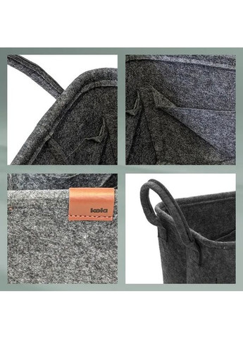 Корзина Fay 35х25х20 см темно-серая (24463) Kela (323045950)