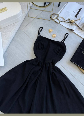 Чорна святковий сукня No Brand однотонна