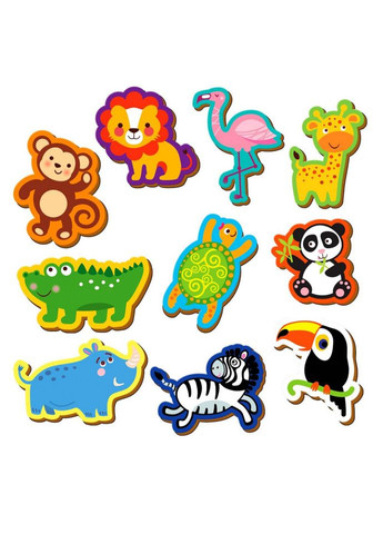 Детский набор магнитов "Зоопарк" VT3106-39, 10 магнитов Vladi toys (354826558)