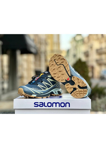 КРОССОВКИ ЖЕНСКИЕ SALOMON XT-6 ADV DOVER BLUE GORE-TEX САЛОМОН XT-6 No Brand комбинированные демисезоны (367173322)