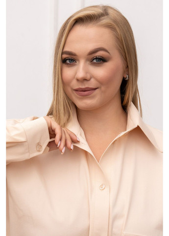 Кремовая праздничный, классическая рубашка RiMari