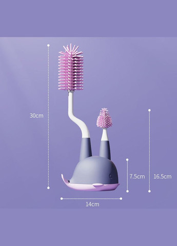 Набір щіток, йоржиків для миття пляшечок 4 од. Кит Mommy Bag (280941858)