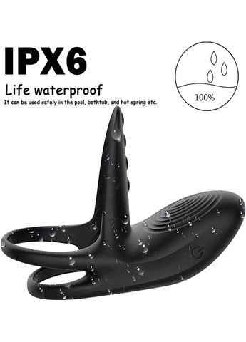 Вибрационное двойное кольцо на яички, 100% водонепроницаемый, Кольцо для удовольствия NIS PE Unbranded (315786414)