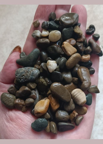 Грунт 34 аквариумный декоративный галька речная плоская (5-10мм), 1 кг Resun (278309979)