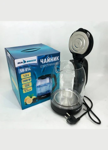 Чайник електричний SeaBreeze SB-014 1.8 л 1800 Вт, прозорий чайник з підсвічуванням, електрочайник Sea Breeze (381039570)