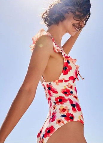 Комбинированный демисезонный купальник сдельный монокини слитный, монокини Esmara