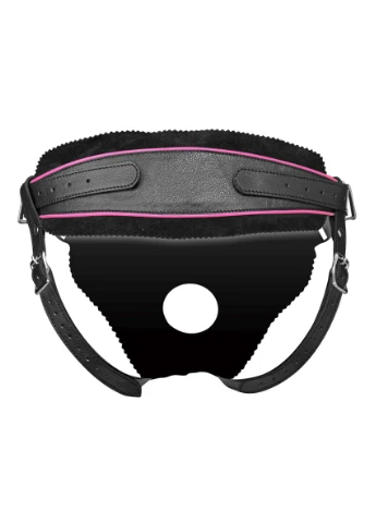 Трусики для страпона Flamingo с низкой посадкой, черные, OS CherryLove Strap U (296930454)