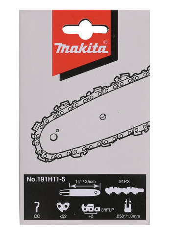 Ланцюг 191H11-5 (350 мм, 3/8", 1.3 мм, 91PX, 52 ланок) для пилок EA3200S, EA3201S, EA3500S, EA3500F (30802) Makita (295036963)
