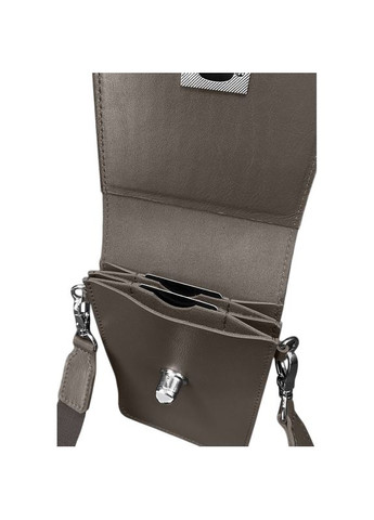 Сумка клатч через плечо женская из натуральной кожи для телефона и для документов маленькая Темно-бежевый 38292 BlankNote (355245407)