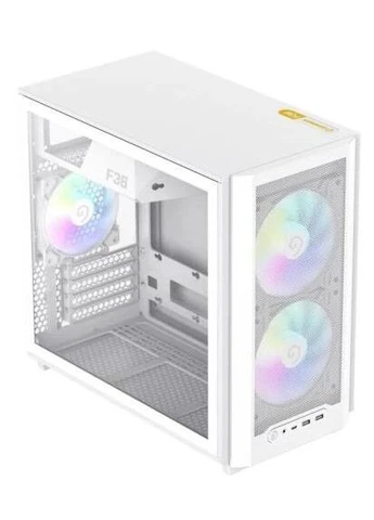Корпус F36,, без БП, Mini Tower, Micro ATX / Mini ITX, Type-C / 2xUSB 3.0, макс. CPU - 169 мм / VGA - 350 мм, 3x120 мм ARGB, GameMax (395341499)