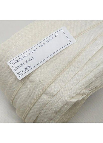 Рулонная молния типа спираль T-3 Цвет #571 айвори YKK (354798613)