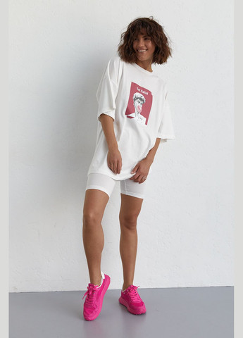 Женский костюм с футболкой oversize и велосипедками Liton (296909010)