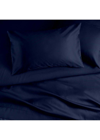 Двуспальная постель сатин с простыней на резинке BLUE 180х220 см Cosas (307477192)