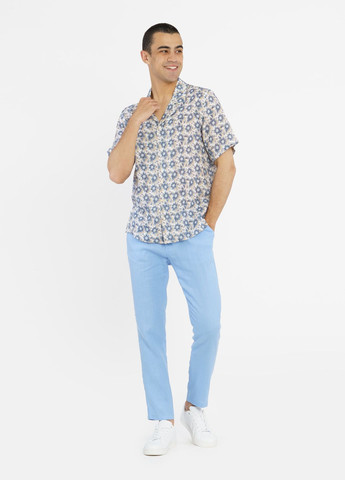 Голубые кэжуал летние брюки Manuel Ritz