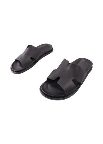 Шльопанці чоловічі чорні натуральна шкіра Ridge 500-24LSHC (296568764)