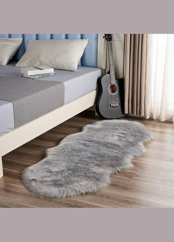 Коврик пушистый износостойкий с высоким ворсом 60х180 см Серый No Brand (323160817)