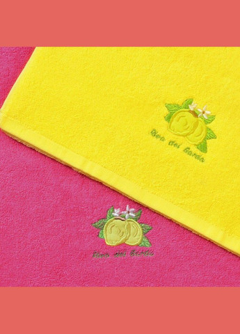 Набір рушників 2 шт 40х70 рушник серветка махрова кухонна бавовна натуральна з вишивкою лимони IDEIA (362947143)