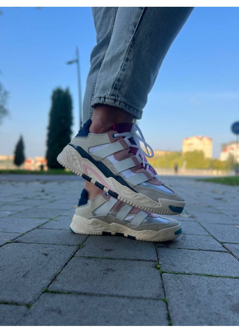 Білі Осінні кросівки чоловічі adidas niteball cream white адідас найтбол No Brand