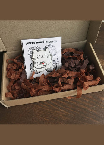 Значок с деревом "Котик с кофе" Cozy-Up (291162375)