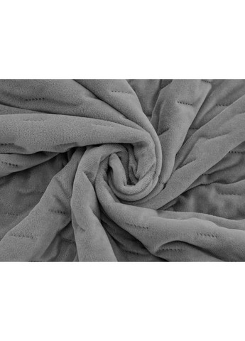 Плед-покрывало Велюр 21324 200х220 см серый Dushka Home (368763961)