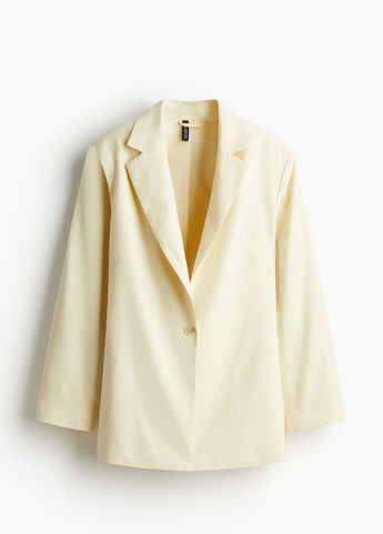 Желтый кэжуал пиджак H&M - полосатый - демисезонный