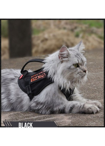 Шлейка для кота Fanxing Pet, cветоотражающий жилет с ручкой Черный, M No Brand (373444030)
