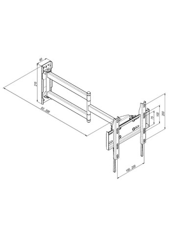 Кріплення ТВ поворотне 28ET 19-43" Simpler (370605548)