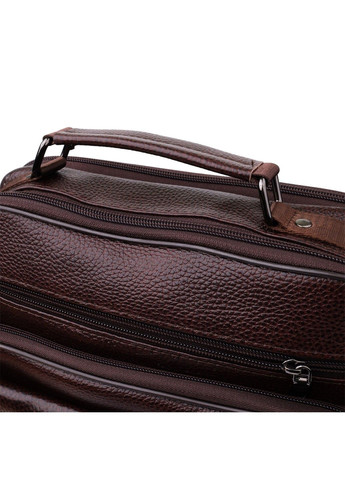 Практична чоловіча сумка з ручкою для перенесення в руці з натуральної шкіри 23024 Коричневий Vintage (356452118)