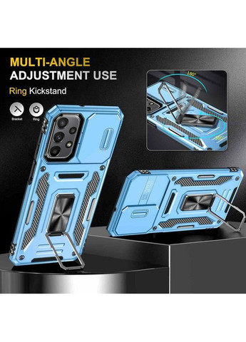 Ударопрочный чехол Camshield Army кольцо для Samsung Galaxy A23 4G Голубой Epik (372499493)