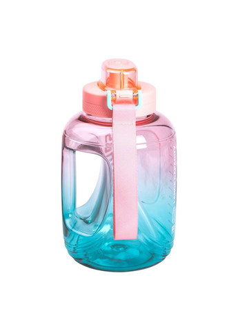 Бутылка для воды спортивная 1.6 л пластиковая с трубочкой с ремешком 22 см Розовая HP-14-35P Yiwu (335809754)