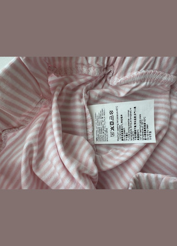 Пудровый летний комплект костюм для девочки футболка пудровая 2000-9+ велосипедки розовые 2000-10 (104 см) OVS