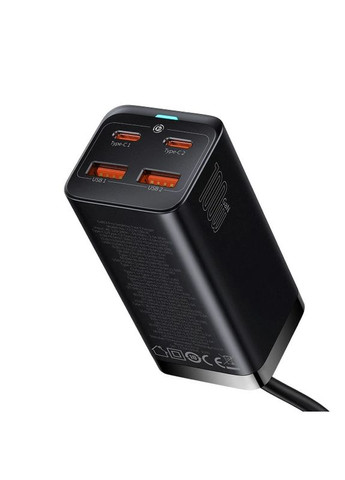 Сетевое зарядное устройство GaN3 Pro 100W 2 TypeC + 2 USB + кабель Type-C Baseus (296108100)