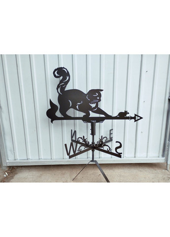 Флюгер на дом Кот, Кошка с мышкой, флюгер на крышу из металла 2 мм. No Brand (368896593)