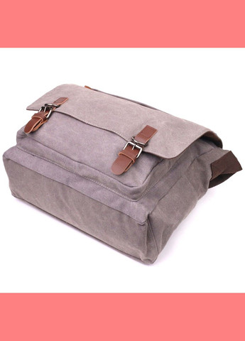 Сумка мужская через плечо для ноутбука из текстиля 21241 Серая Vintage (302009045)