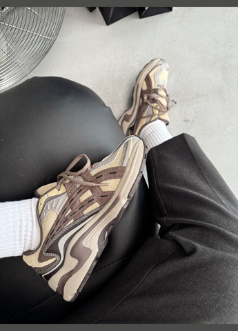 Бежевые демисезонные кроссовки мужские и женские asics gel-preleus beige brown | асикс гель-прелеус бежевые коричневые No Brand