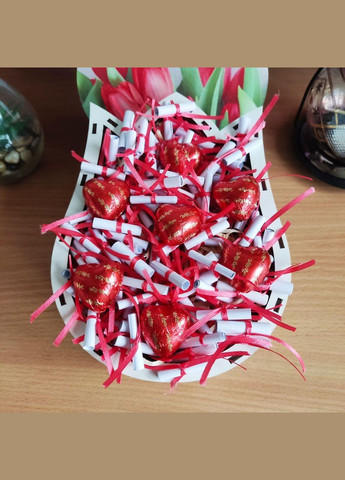 Подарунковий бокс з цукерками та 101 причиною «Чому я тебе кохаю» для дівчини на день закоханих 8 березня (ar148) No Brand (316680151)