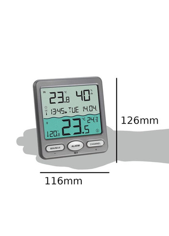 Термометр для басейну Dostmann Venise 30.3056.10, (сток,новий без одного з ключів відкривання) TFA (315786173)