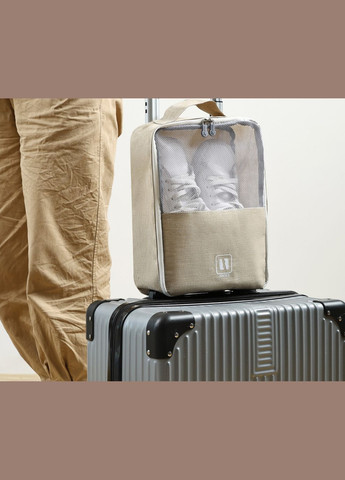 Сумка органайзер для обуви дорожная малая Серая ( код: IBH042S ) TRAVEL BAG (323139135)