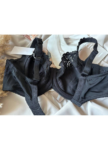 Чорний бюстгальтер великого розміру чорний Lanny Mode