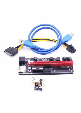 Удлинитель слотовый Riser PCIe 1x16 M/F (папа/мама) Riser 0.6m удлинитель USB3.0 Lucom (370888239)