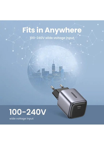 Мережевий зарядний пристрій mini 20W Charger EU (UGR-90664) (UGR-90664) Ugreen CD318 Nexode (361346657)