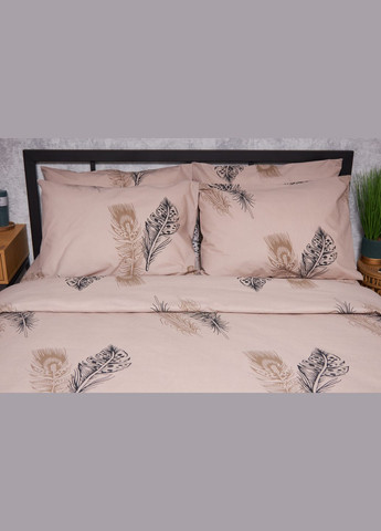 Комплект постельного белья Бязь Gold Люкс King Size 220x240 наволочки 4х50х70 (MS-820003188) Moon&Star Feathers (288535910)