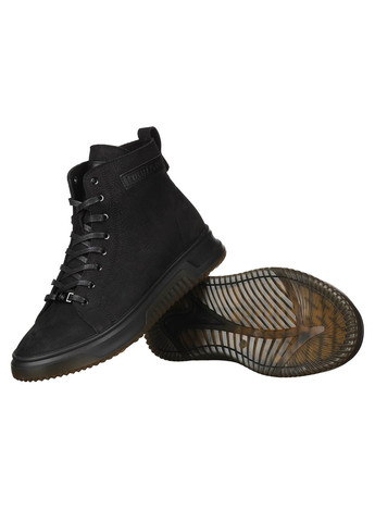 Черевики чоловічі зимові високі теплі зі шнурівкою шкіряні на високій підошві повсякденні для прогулянок чорні 2US B-51 No Brand (308849381)