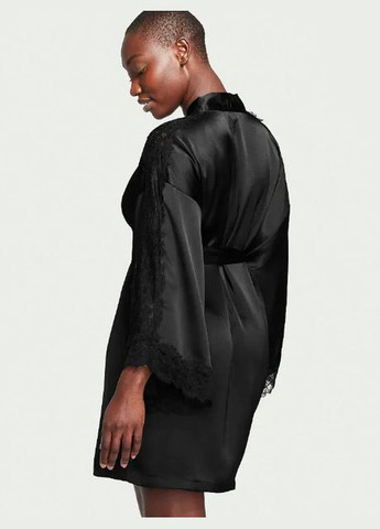 Сатиновый халат Luxe Satin Robe XS/S Черный Victoria's Secret (330755411)