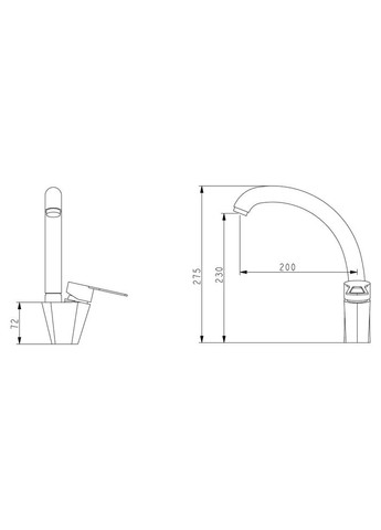 KIT4A-16 кухня одновес. повортн. излияние уха нерж гайка Ø35 (сатин) {10/1} Wezer (371882018)