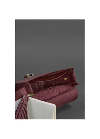 Сумка крос-боді через плече з натуральної шкіри жіноча маленька Бордовий 40155 BlankNote (361970408)