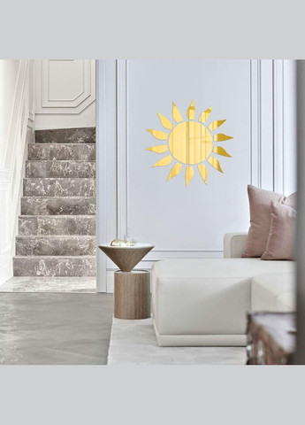 Дзеркальний декор акриловий самоклеючий золото,15шт (D) SW-00002502 Sticker Wall (365248040)
