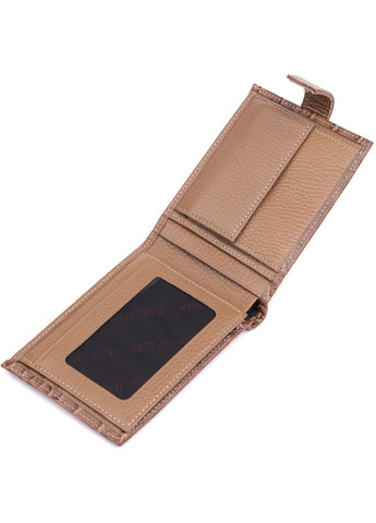 Вместительный мужской кошелек из натуральной кожи 22854 Коричневый Karya (318823545)