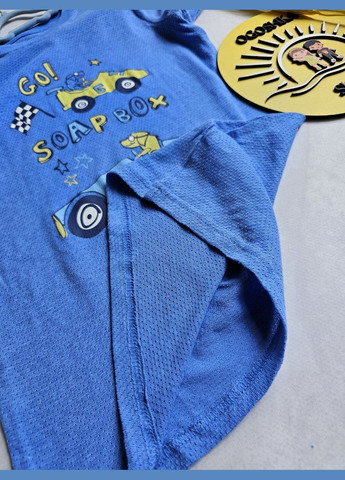 Блакитний літній дитяча футболка та шорти для хлопчика🌿бавовна органічна 100% Lupilu Комплект