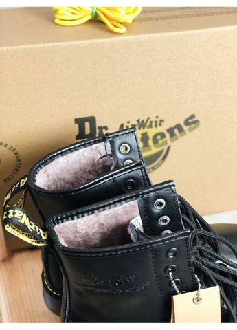 Черевики жіночі та чоловічі Dr. Martens 1460 Black 11822006 Доктор Мартінс (Хутро) No Brand (364860129)
